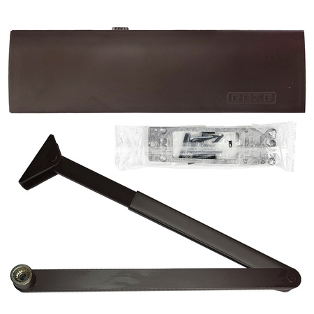 Bandloo set GEZE TS 2000 NV BC brązowy samozamykacz + ramię + płyta 3w1