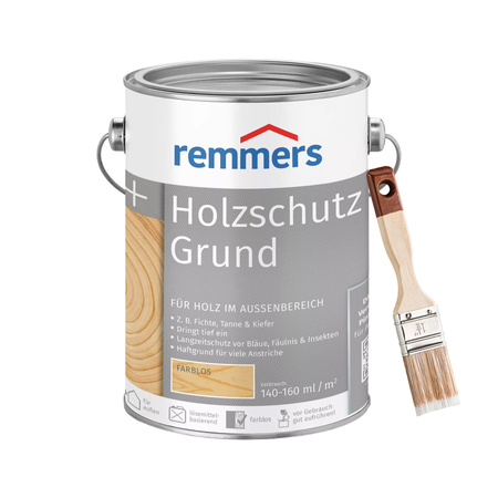 Bandloo Zestaw Remmers Holzschutz-Grund 0,75L + pędzel - Ochrona drewna