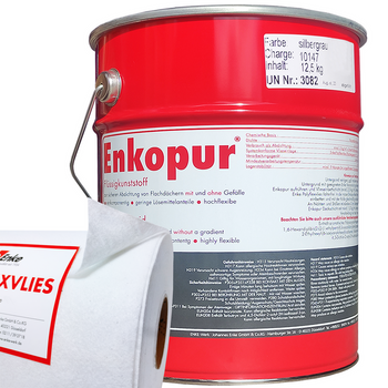 Enke Enkopur Srebrno-szary 12,5 kg + włóknina 30cm x 9m