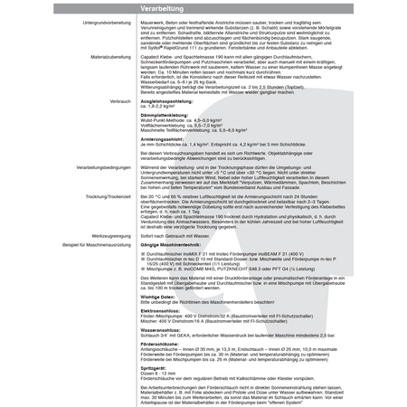 CAPAROL Capatect 190 - masa klejąco-szpachlowa 25 kg, szara