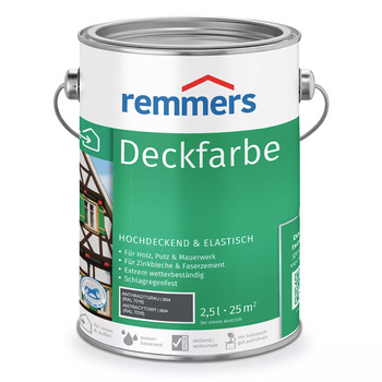 Remmers Deckfarbe 2,5 L Antracytowy Farba silnie kryjąca | 3624 (RAL 7016) 