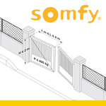 Somfy Ixengo L 24V Comfort Pack iO Napęd Do Bram Skrzydłowych 2-skrzydłowy