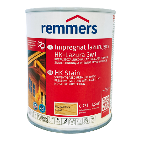 Remmers HK Lasur 0,75 L Bezbarwny – Impregnat 3w1 do drewna