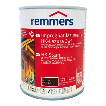 Remmers HK Lasur 0,75 L Kasztan – Impregnat 3w1 do drewna