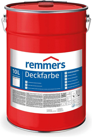 Remmers Deckfarbe 10 L Biały Farba silnie kryjąca | 3600 (RAL 9016)