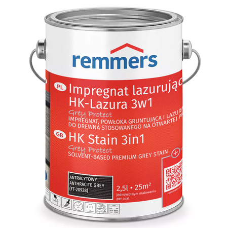 Remmers HK-Lasur Grey-Protect 2,5 L - Antracyt