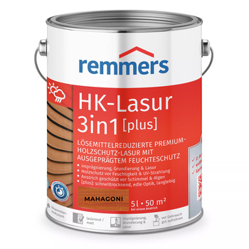 REMMERS HK-LAZURA 3w1 PLUS impregnat do drewna zewnętrznego 5 L – Mahoń