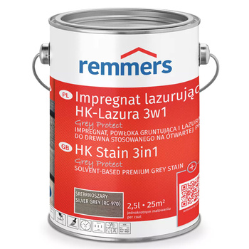 Remmers HK Lasur Grey Protect 2,5 L Srebrnoszary – Impregnat 3w1 do drewna