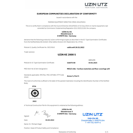 UZIN KE 2000 S 2 kg Uniwersalny klej do wykładzin