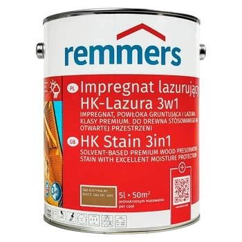 Remmers HK Lasur 5 L Dąb Rustykalny – Impregnat 3w1 do drewna