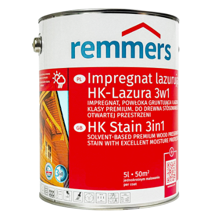 Remmers HK Lasur 5 L Pinia/Modrzew – Impregnat 3w1 do drewna