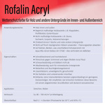 Remmers ROFALIN ACRYL 20 L Farba chroniąca przed czynnikami atmosferycznymi biały (RAL 9016) | 2330