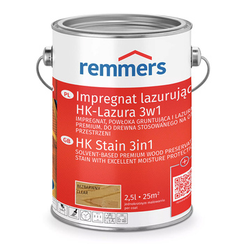 Remmers HK Lasur 2,5 L Bezbarwny – Impregnat 3w1 do drewna