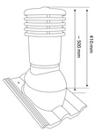Zestaw Eurovent VENTOS X PLUS 150mm Antracyt + FLEXOS X PLUS 60cm Szary
