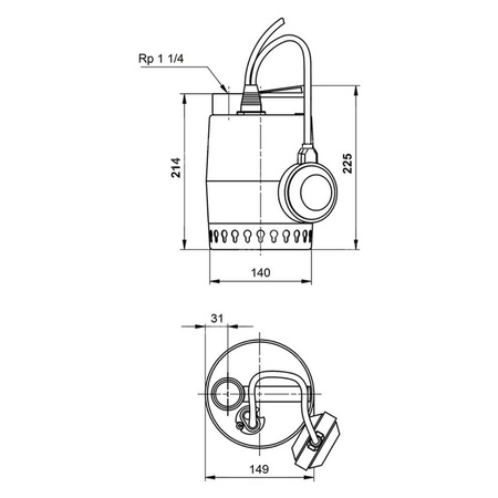 Grundfos UNILIFT KP-250-A1 Pompa zatapialna 012H1600