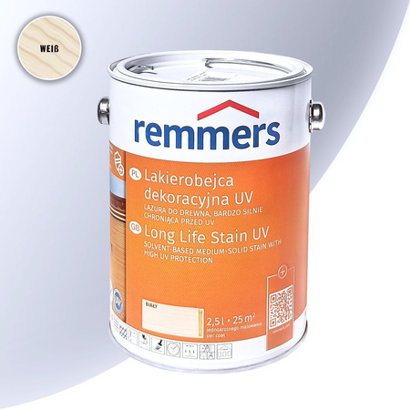 Remmers Dauershutz-Lasur UV Biały 2,5L Lakierobejca Dekoracyjna UV