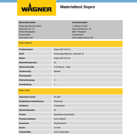SOPRO DSF 523 DichtSchlämmeFlex 1K szlam uszczelniający hydroizolacja 20 KG