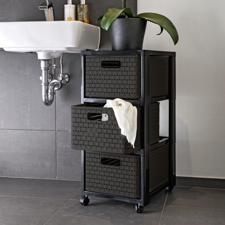 Rotho Regał Country Home 3x18L/A4 Antracyt