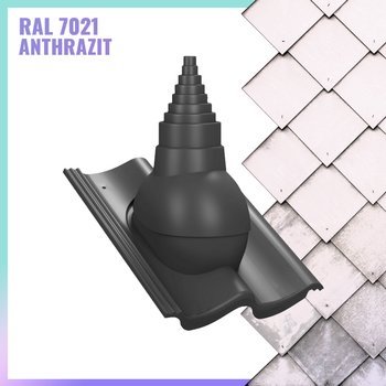 Parotec Przejście ant. Typ: P1803 RAL 7021 - Anthrazit PA56 Przejście antenowe do dachówek betonowych i ceramicznych