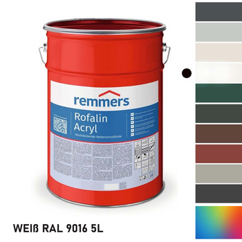 Remmers ROFALIN ACRYL BIAŁY RAL 9016 Wetterschutzfarbe für Holz 5L
