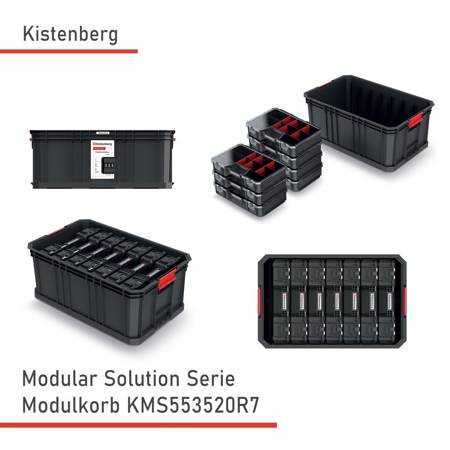 Kistenberg KMS553520R7 MODULAR SOLUTION - Pojemnik warsztatowy + 7szt organizerów (520 x 329 x 210 mm)