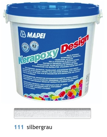 MAPEI Kerapoxy Design - Epoxidharzfugenmörtel Silbergrau 111 3 KG
