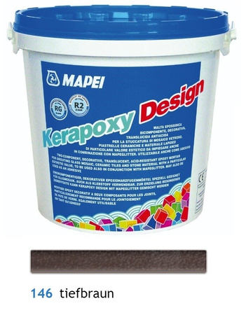 MAPEI Kerapoxy Design - Epoxidharzfugenmörtel Tiefbraun 146 3 KG