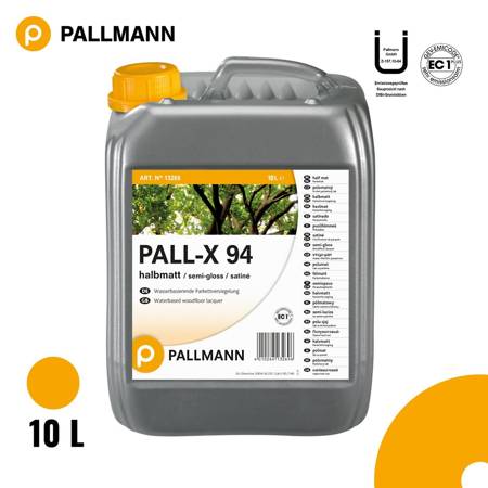 Pallmann Pall-X 94 10 L Półmatowy Halbmatt Wasserbasierende 1K-Parkettversiegelung Parkett NEU